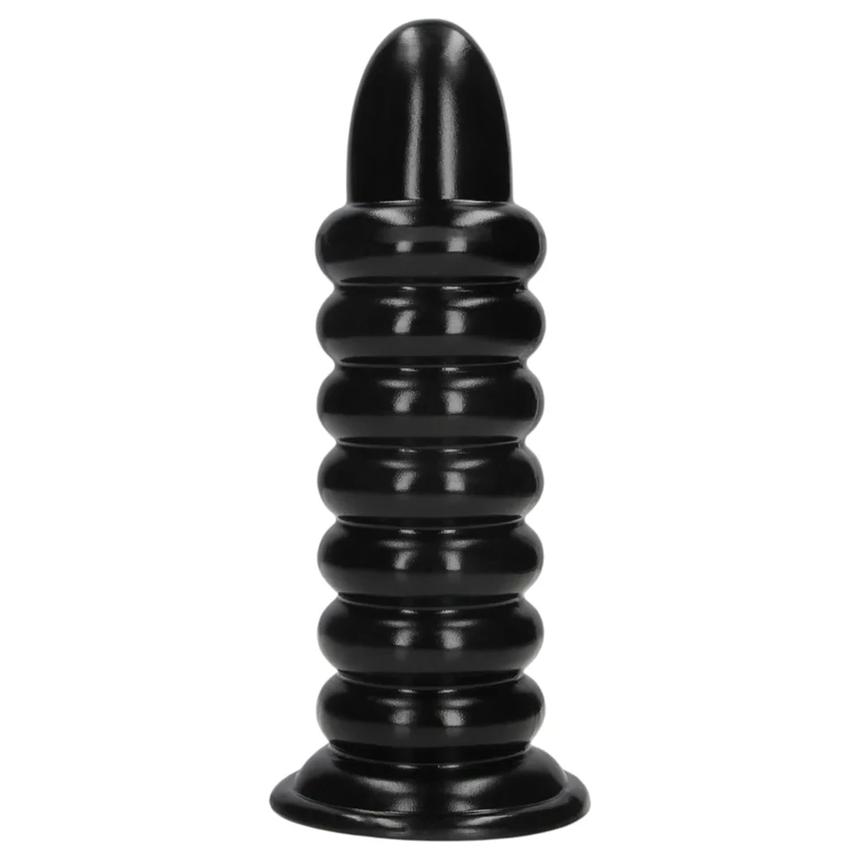 Ouch! Spiral Force - csavart anál plug (fekete) - 23,5 cm