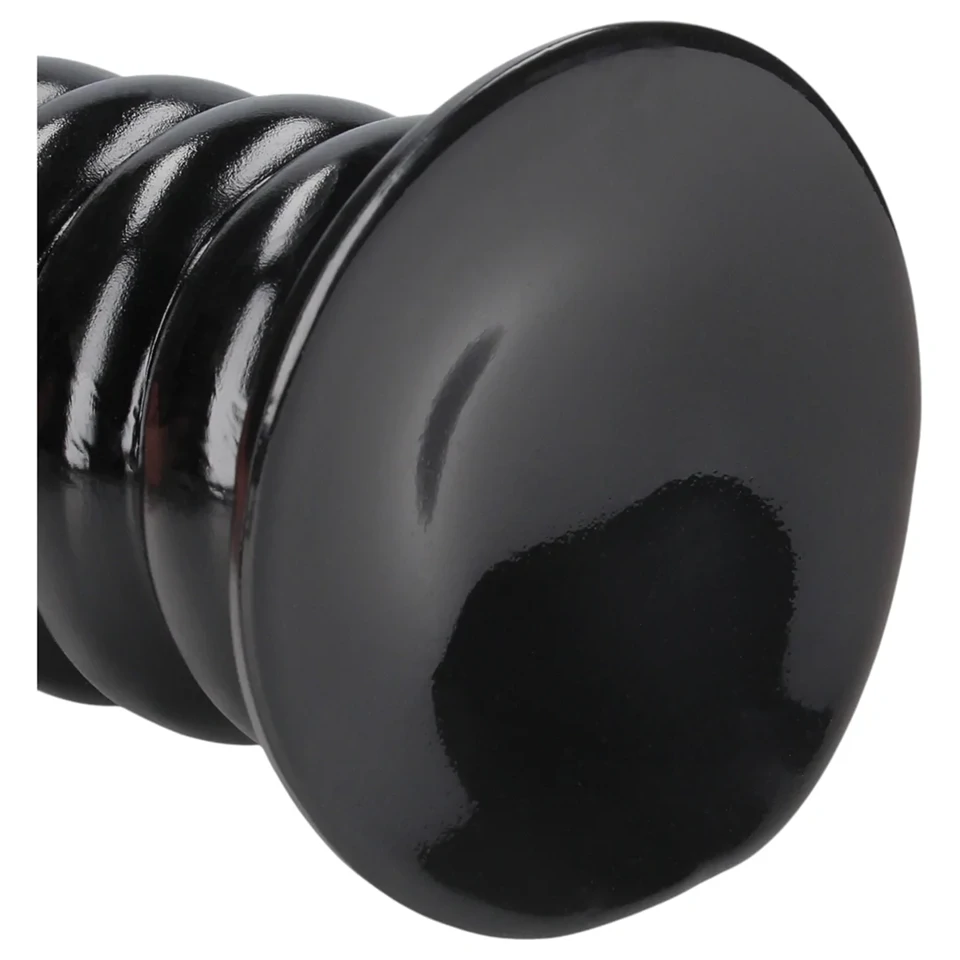 Ouch! Spiral Force - csavart anál plug (fekete) - 23,5 cm