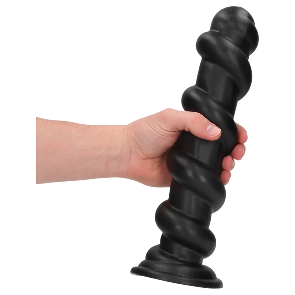 Ouch! Hole Driller - óriás anál plug (fekete) - 31,5 cm
