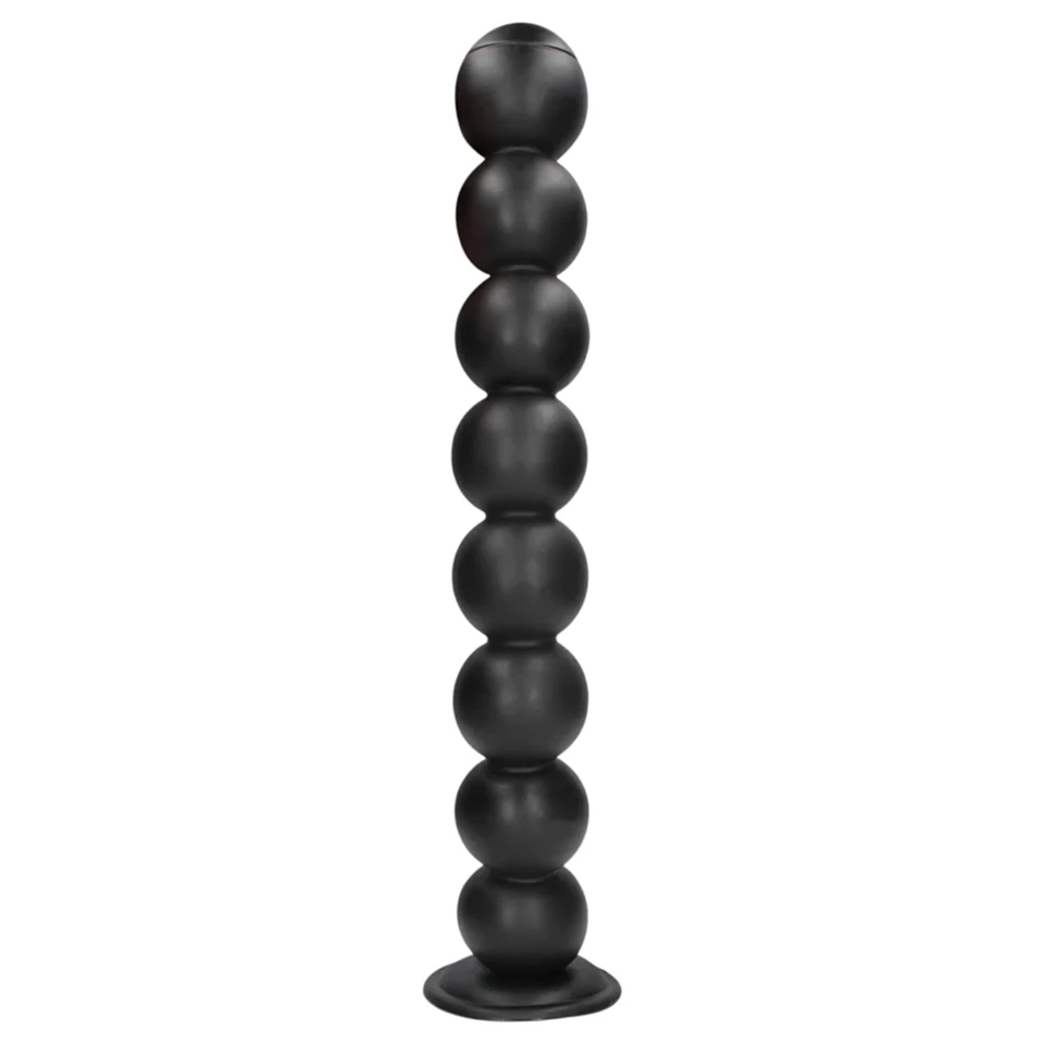 Ouch! Balls of Lust - óriás anál gyöngysor (fekete) - 55 cm