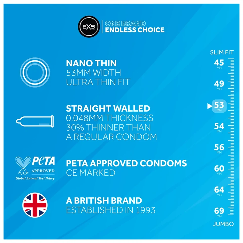 EXS Nano Thin - ultravékony óvszer (100 db)