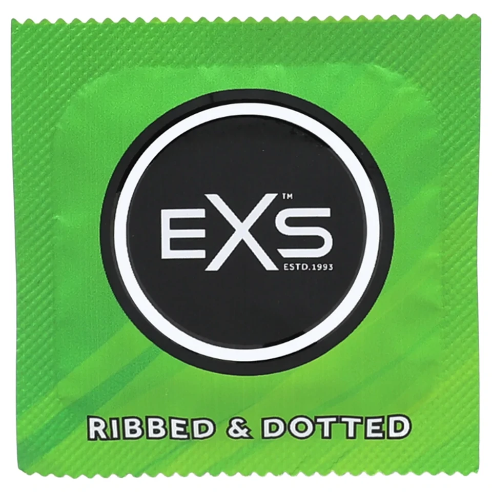 EXS Ribbed & Dotted - bordázott, pontozott óvszer (48 db)