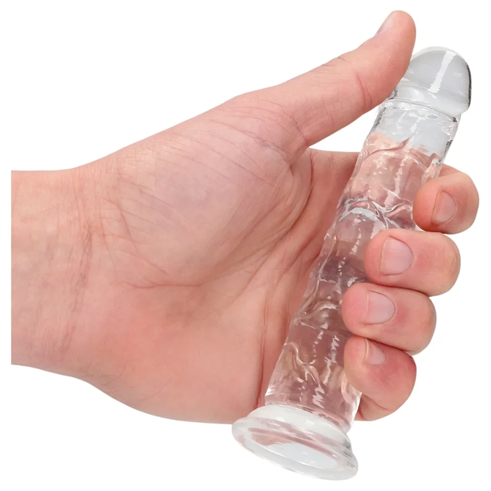 RealRock - élethű dildó tapadókoronggal (átlátszó) - 12,7 cm
