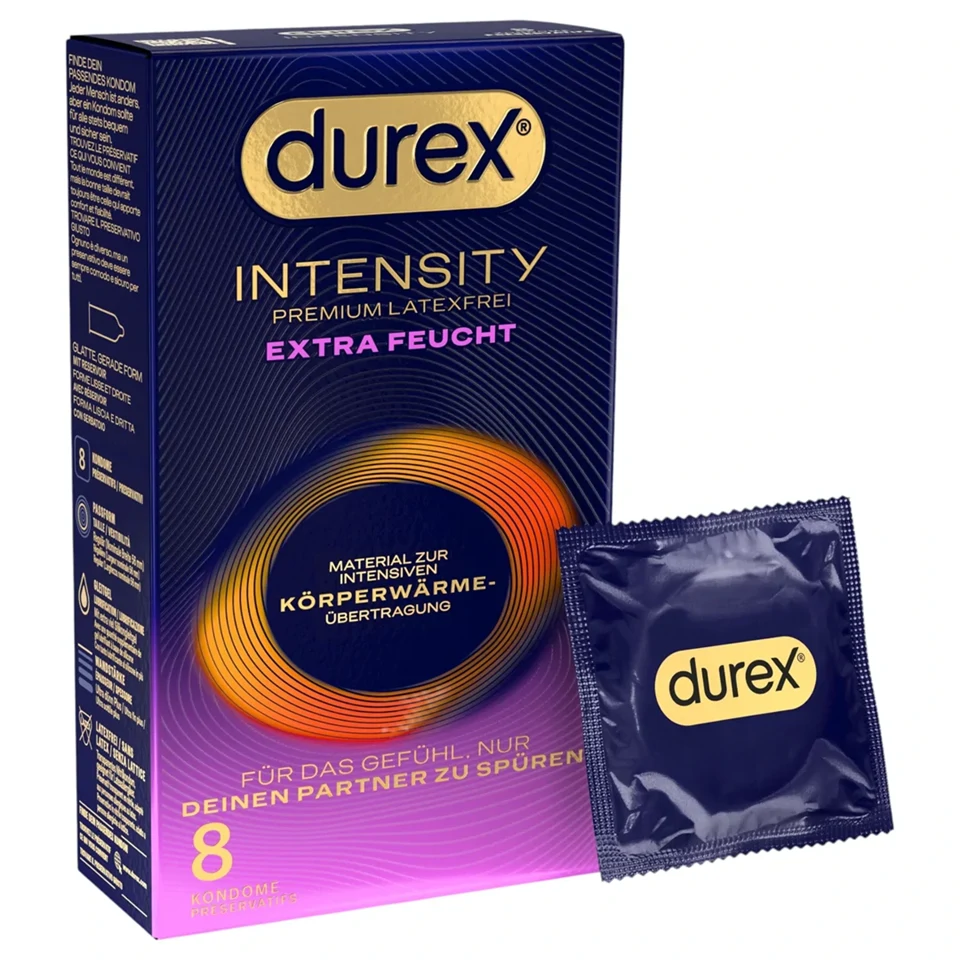 Durex Intensity - extra síkosított latexmentes óvszer (8 db)