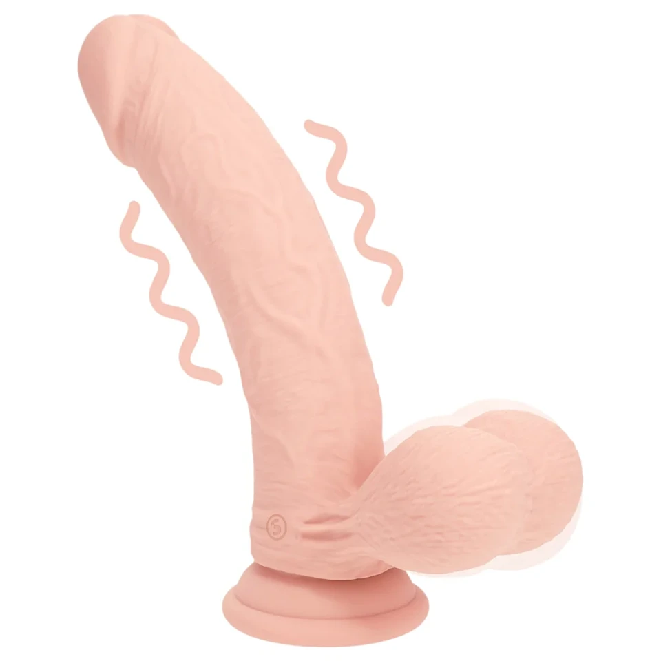 RealRock - dupla sűrűségű élethű vibrátor (testszínű) - 20 cm