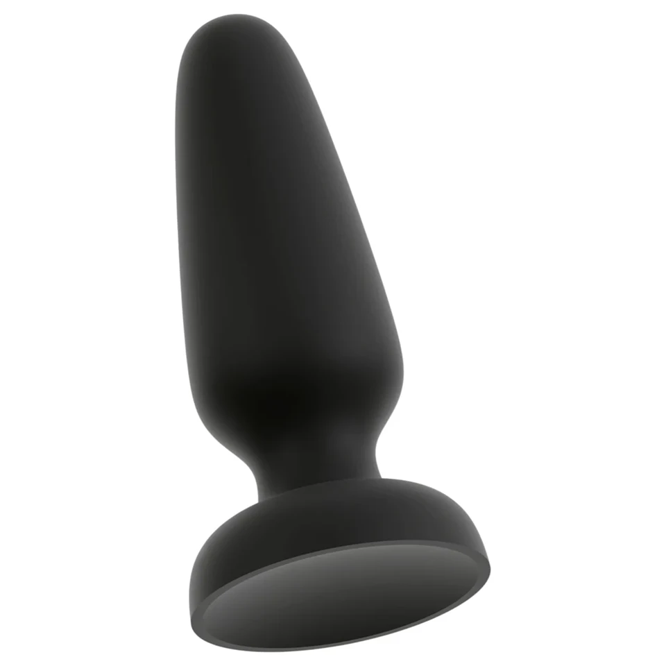 Black Velvets - tapadókorongos szilikon anál plug (fekete) - L