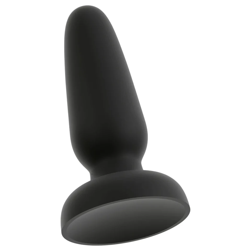 Black Velvets - tapadókorongos szilikon anál plug (fekete) - S