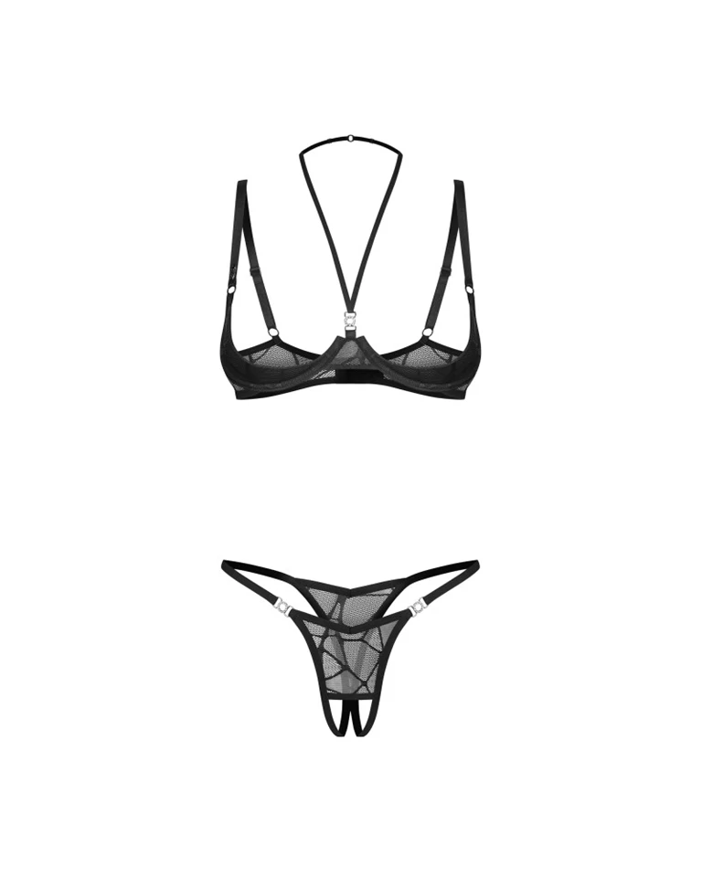 Olianna 2-pcs crotchless set   S/M