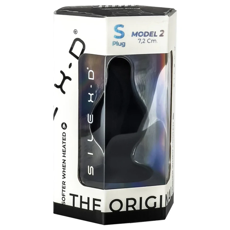SILEXD Model 2 - hőre reagáló szilikon anál plug (fekete) - S
