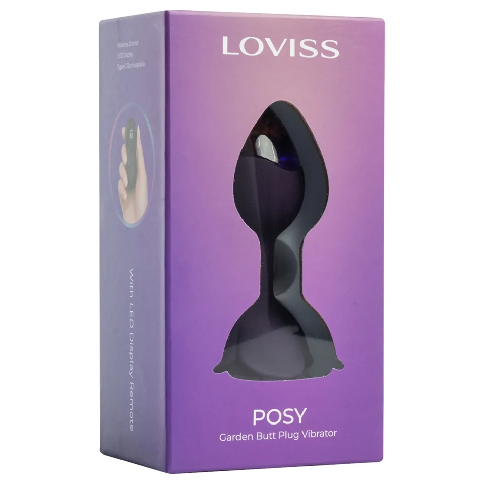 LOVISS Flower - távirányítós anál vibrátor (lila)