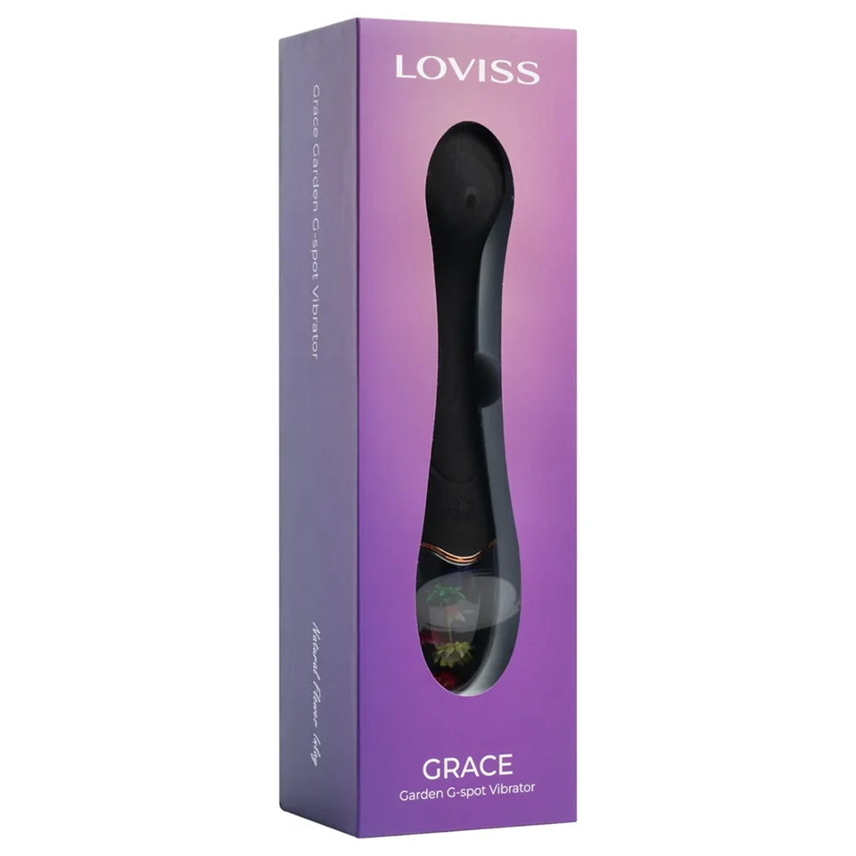 LOVISS Flower - G-pont vibrátor (fekete)