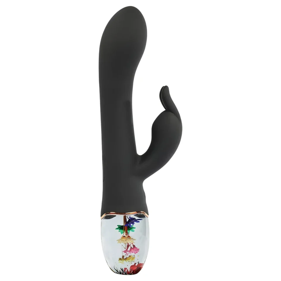 LOVISS Flower - csiklókaros G-pont vibrátor (fekete)