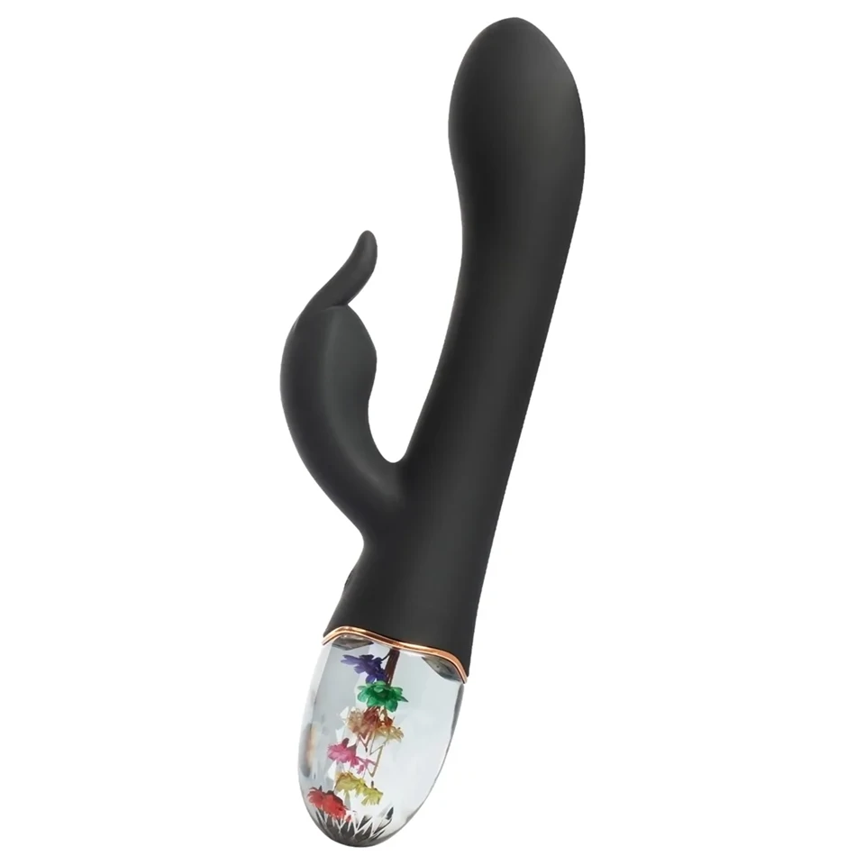LOVISS Flower - csiklókaros G-pont vibrátor (fekete)