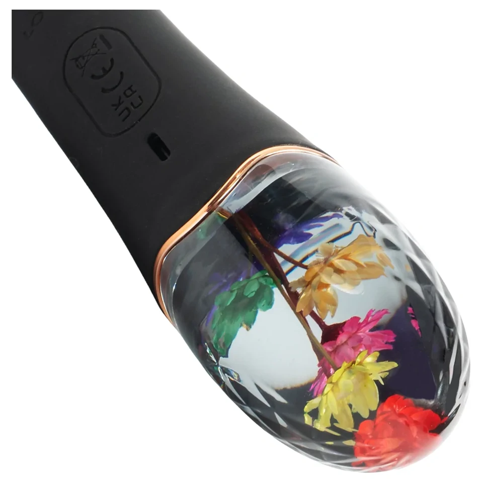 LOVISS Flower - csiklókaros G-pont vibrátor (fekete)