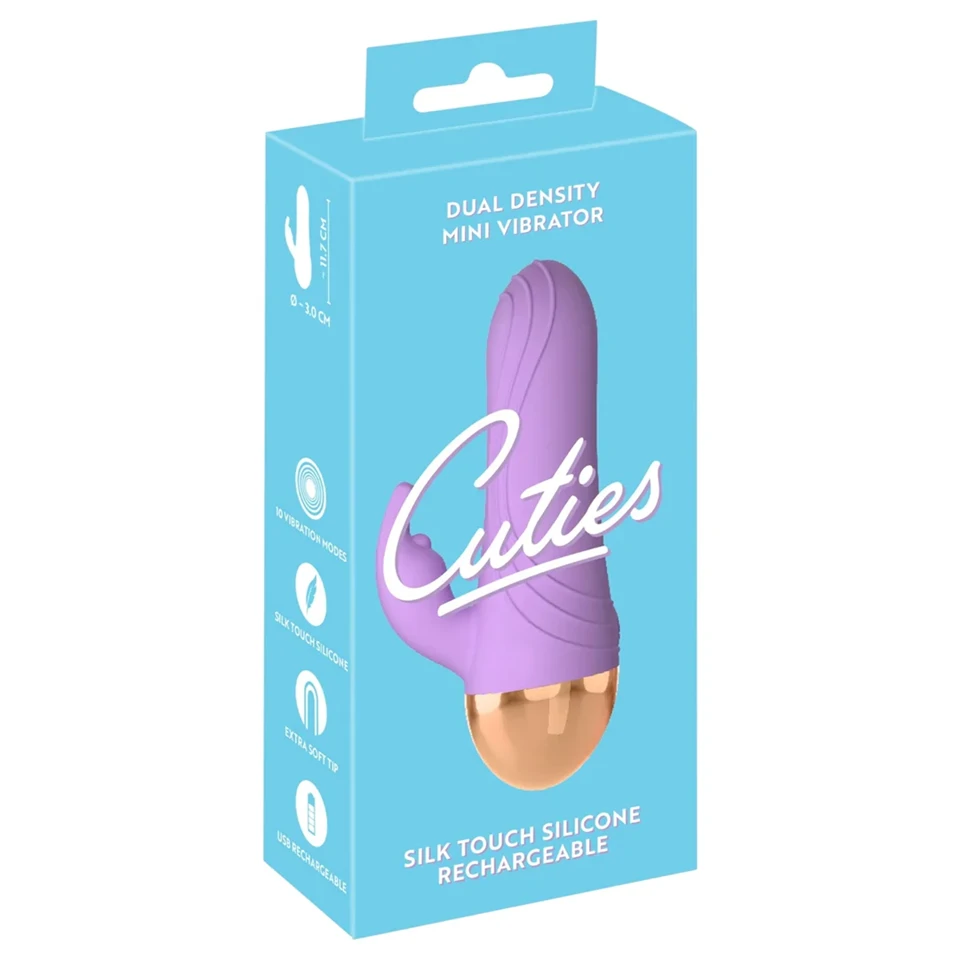 Cuties - akkus, vízálló mini csiklókaros vibrátor (lila)