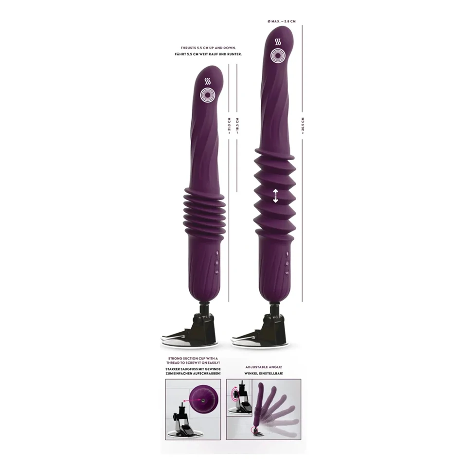 You2Toys - távirányítós melegítős lökő vibrátor (lila)