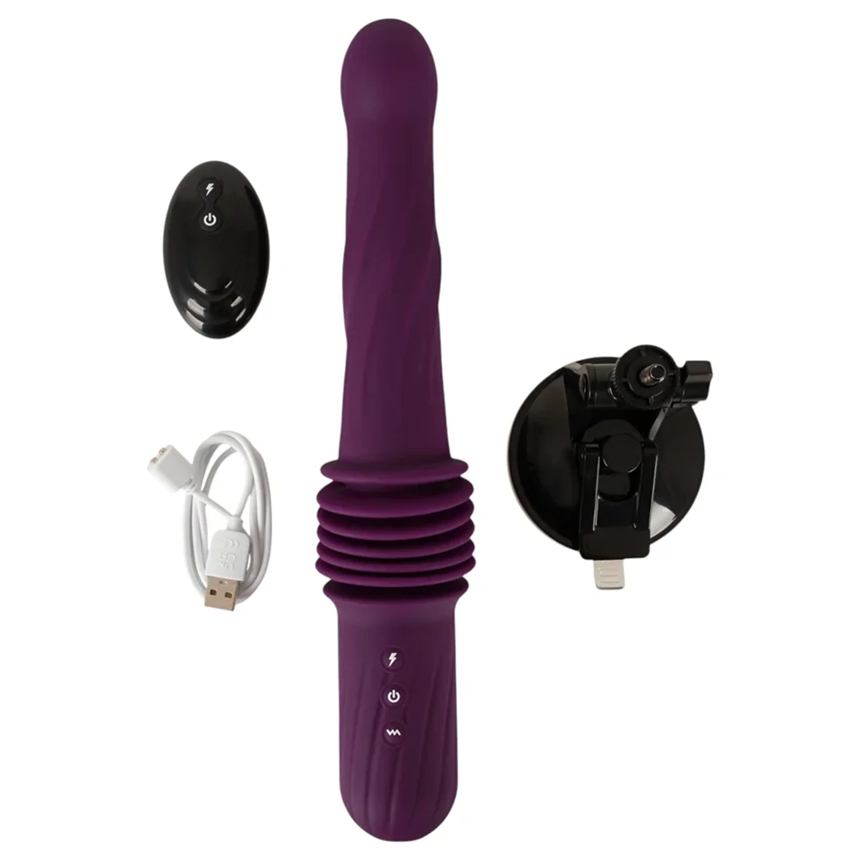 You2Toys - távirányítós melegítős lökő vibrátor (lila)