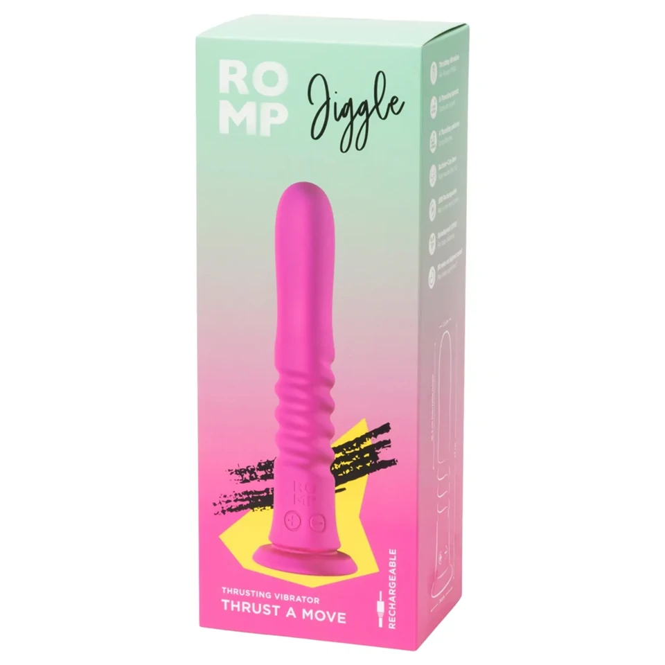 ROMP Jiggle - lökő vibrátor tapadókoronggal (rózsaszín)