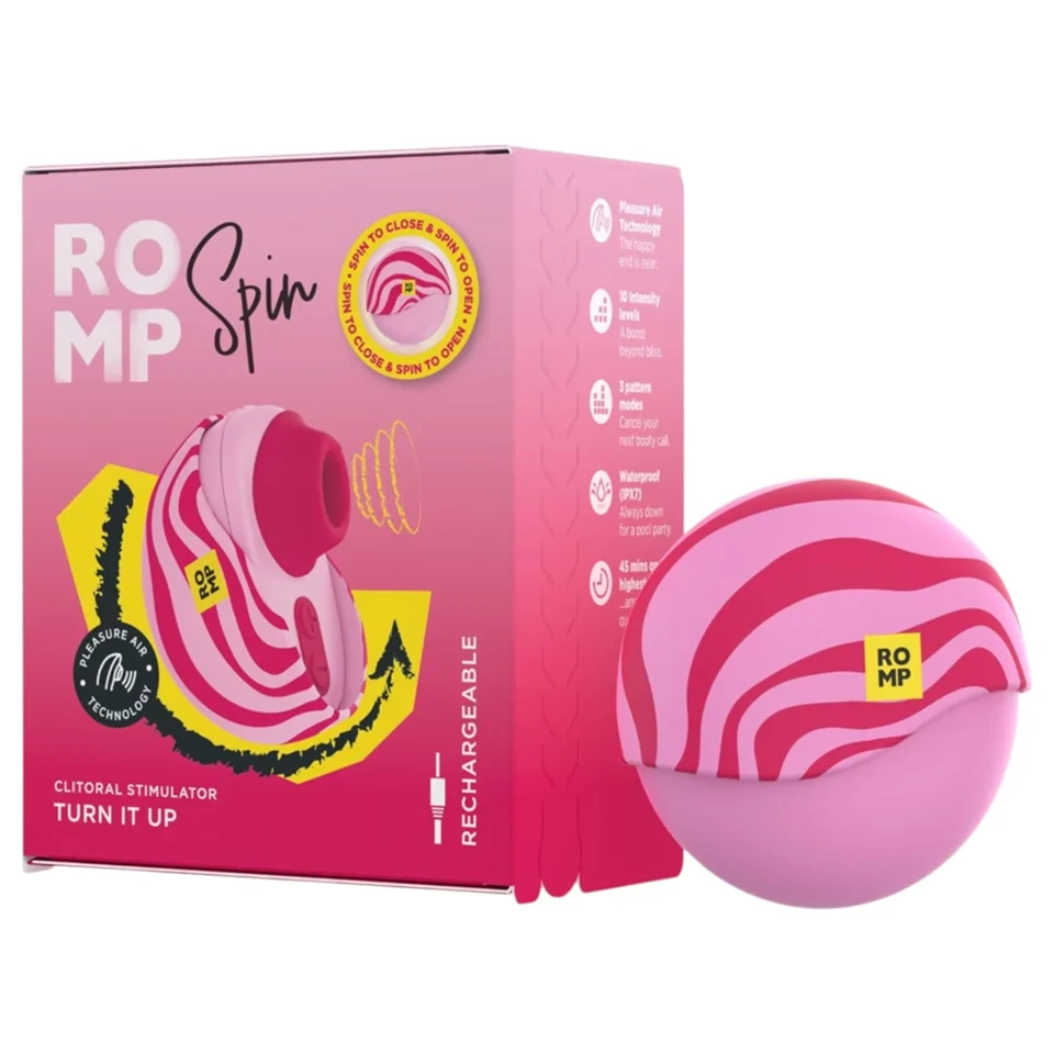 ROMP Spin - léghullámos csiklóizgató (rózsaszín)
