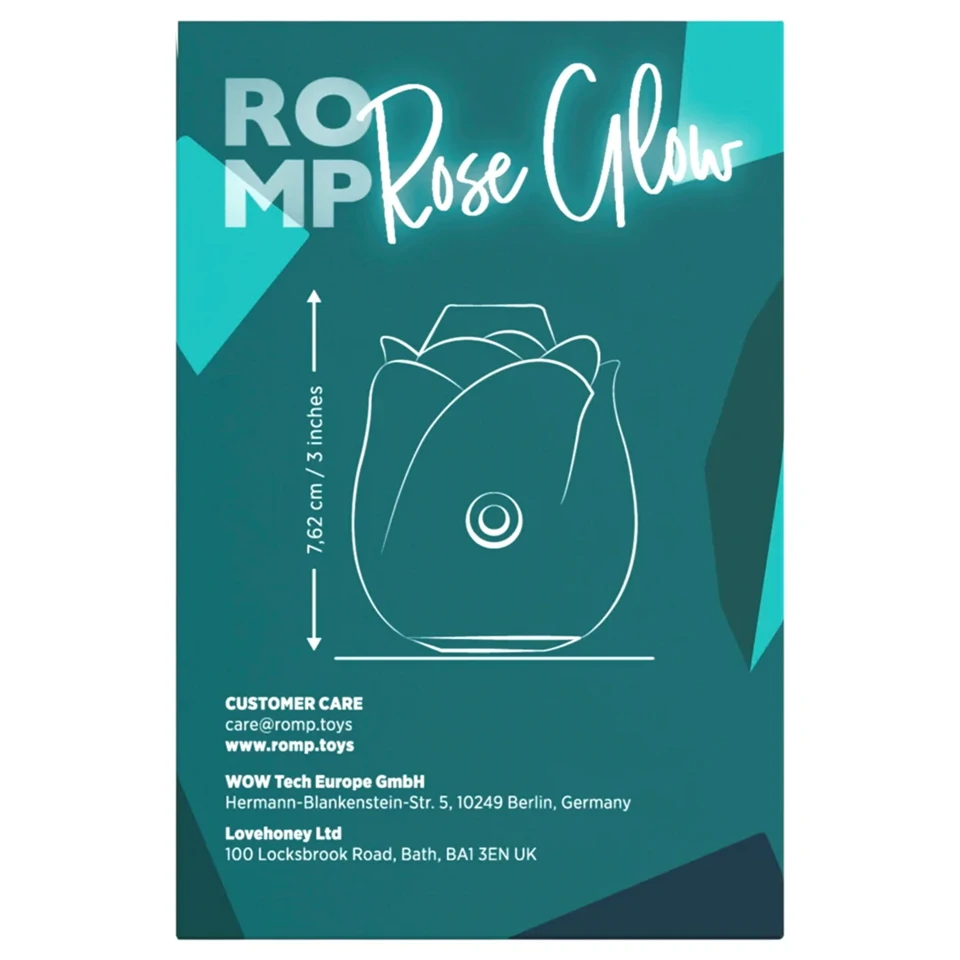ROMP Rose Glow - léghullámos csiklóizgató (kék)