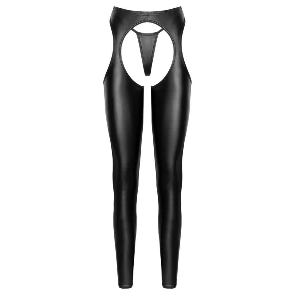 Cottelli - nyitott chaps nadrág és tanga szett (fekete)