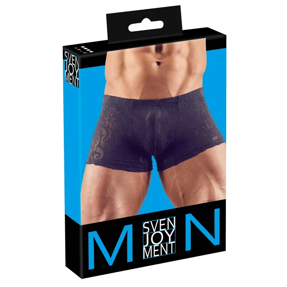 Svenjoyment - áttetsző devoré férfi alsó (fekete)