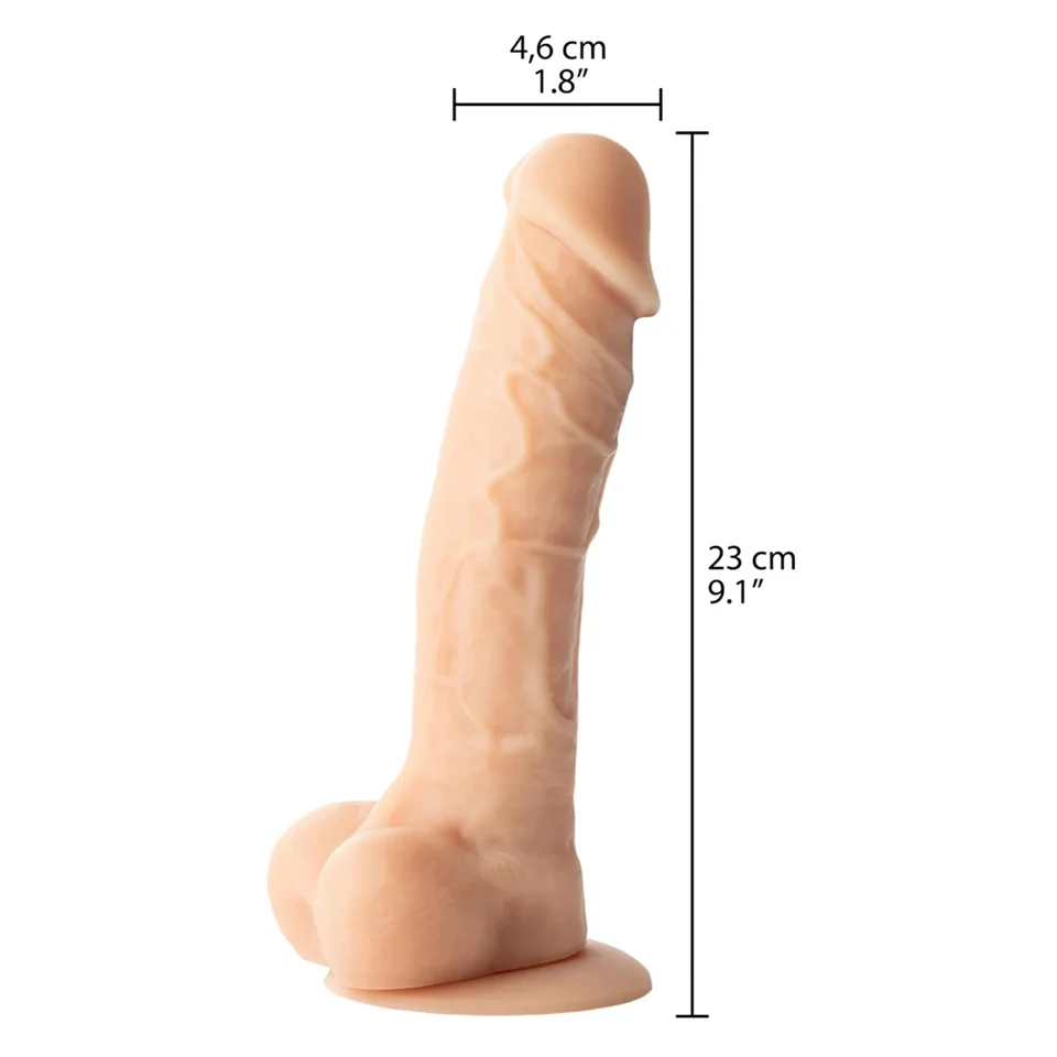 Willie City Luxe - élethű szilikon dildó (testszínű) - 23 cm