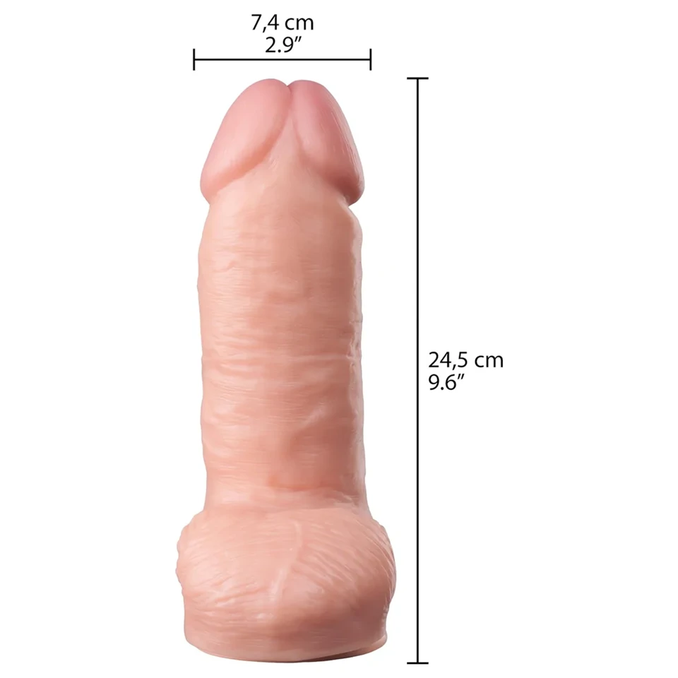 Willie City - vastag élethű dildó (testszínű) - 24,5 cm