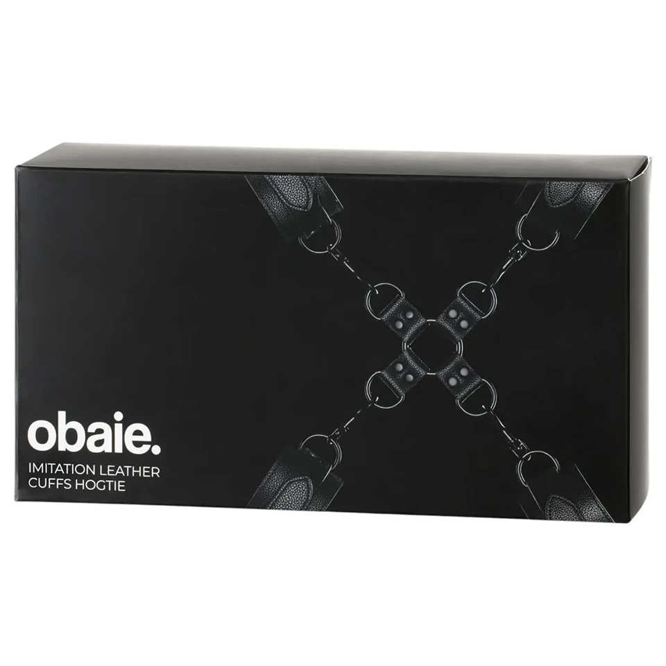 Obaie - műbőr csukló- és bokabilincs szett (fekete)