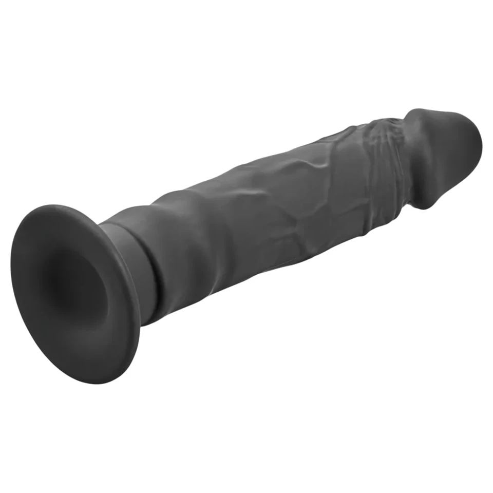Baseks Slimline - tapadókorongos anál dildó (fekete)
