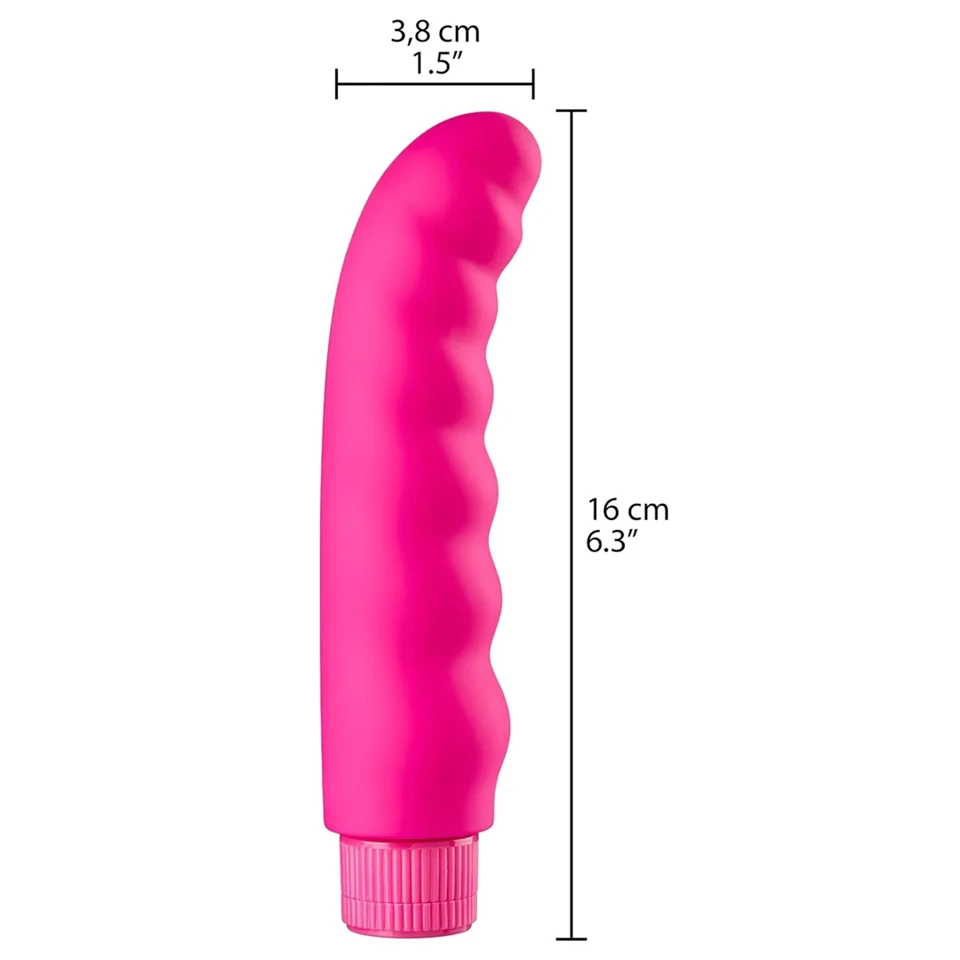 Baseks - hullámos vibrátor (rózsaszín) - 16 cm