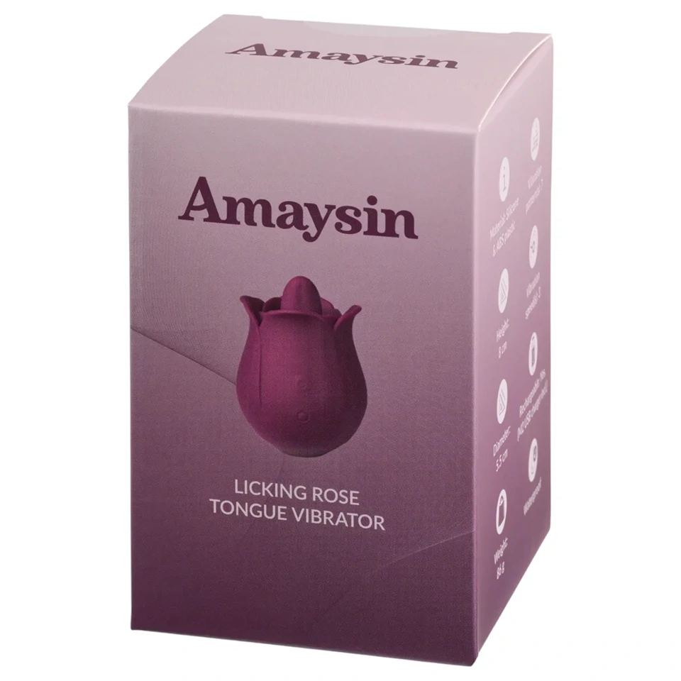 Amaysin - nyelves rózsa csiklóvibrátor (piros)
