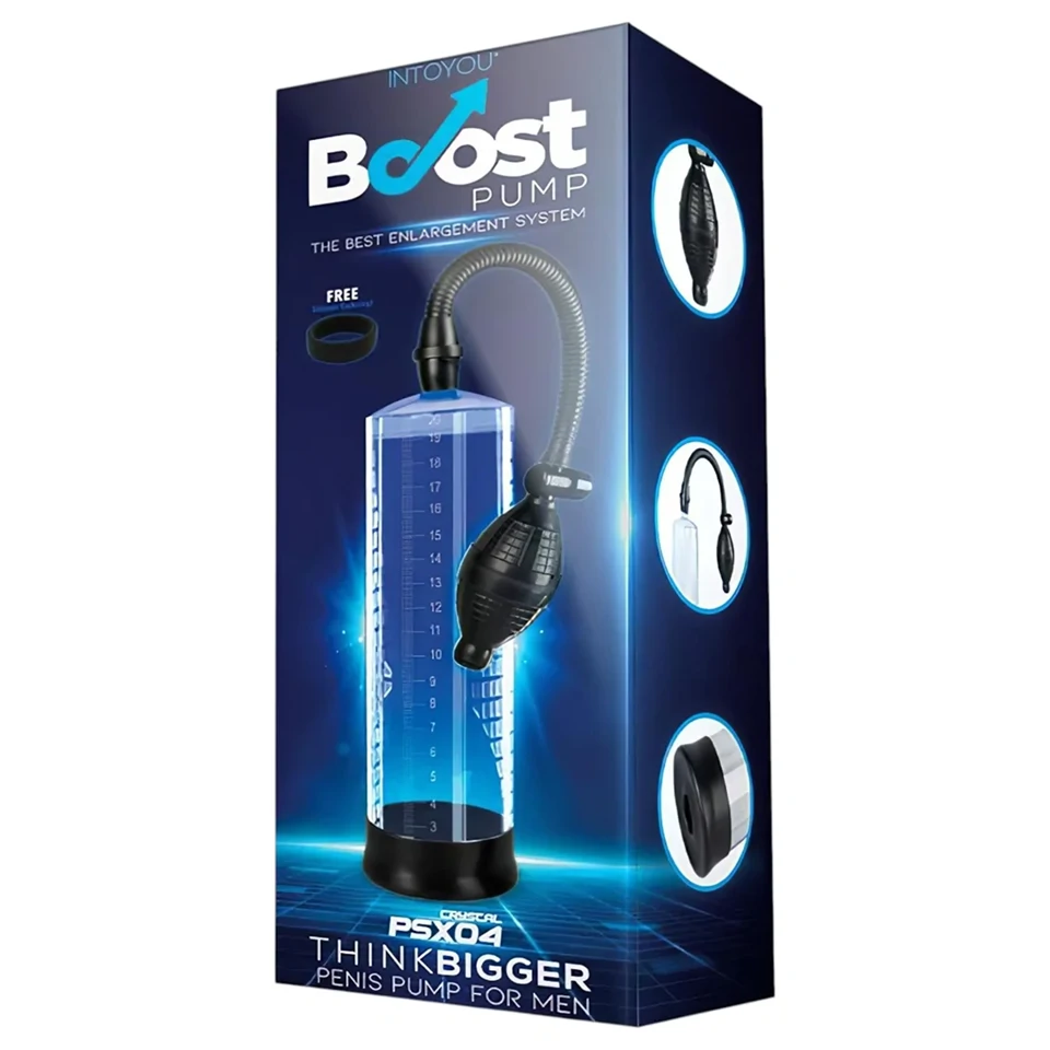 Boost PSX04 - kézi péniszpumpa mérőskálával (átlátszó) - 22 cm