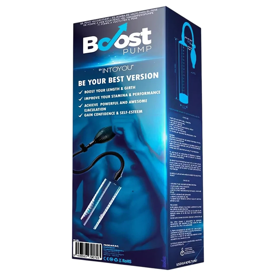 Boost PSX04 - kézi péniszpumpa mérőskálával (átlátszó) - 22 cm