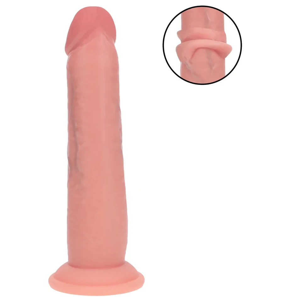 RealRock - dupla sűrűségű élethű dildó (testszínű) - 20,5 cm