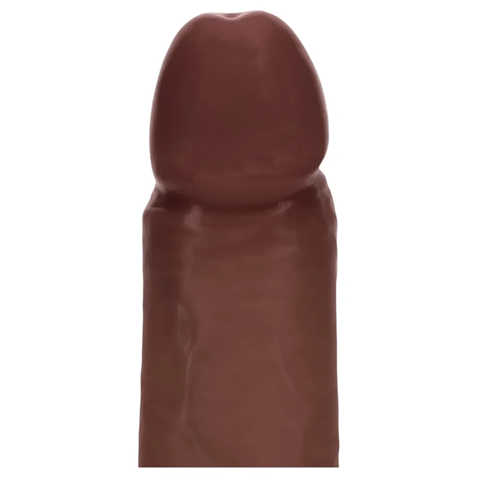 RealRock - dupla sűrűségű élethű dildó (barna) - 20,5 cm
