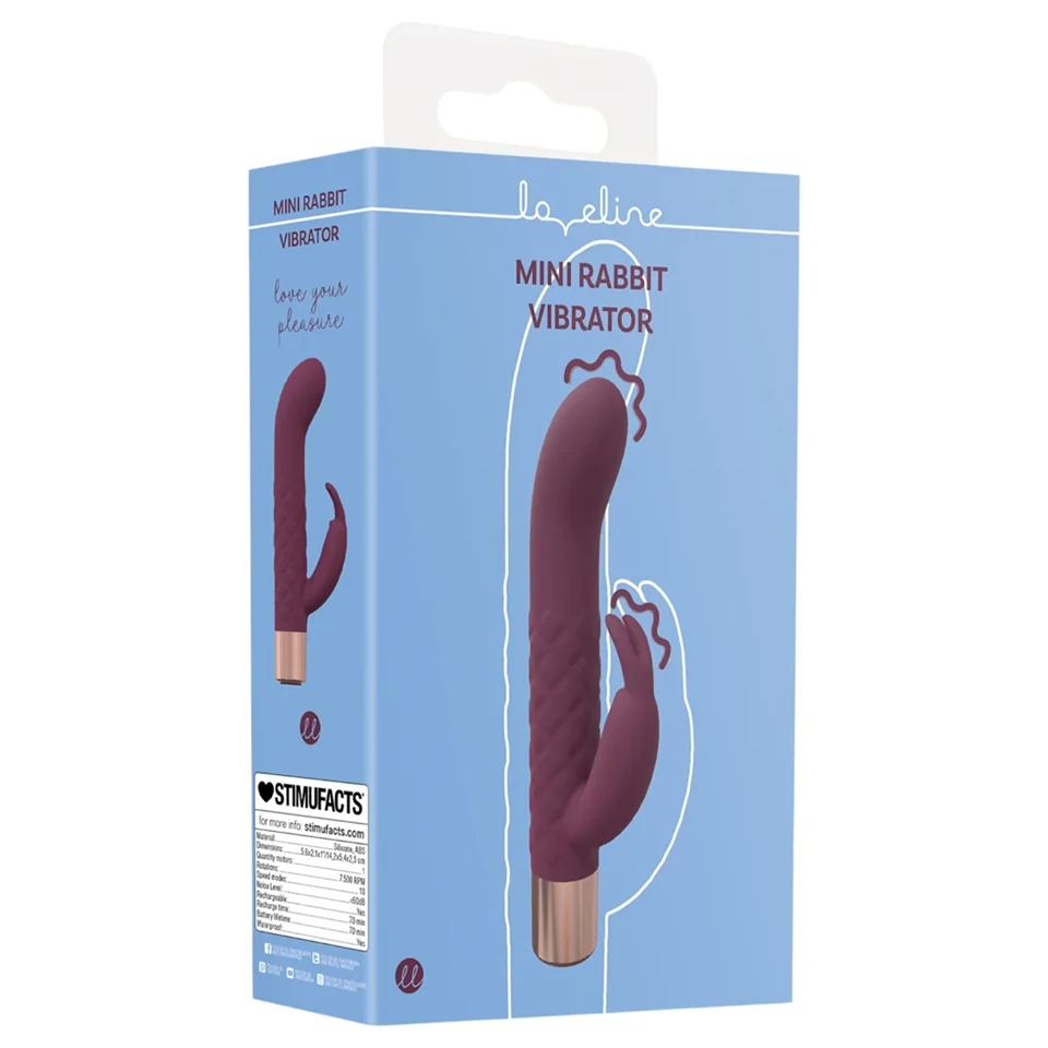 Loveline - mini nyuszis vibrátor (piros)