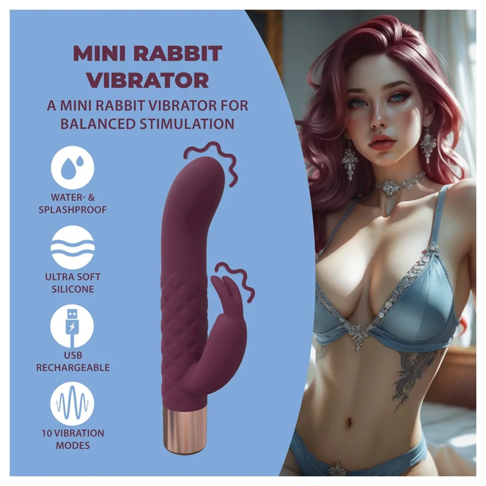 Loveline - mini nyuszis vibrátor (piros)