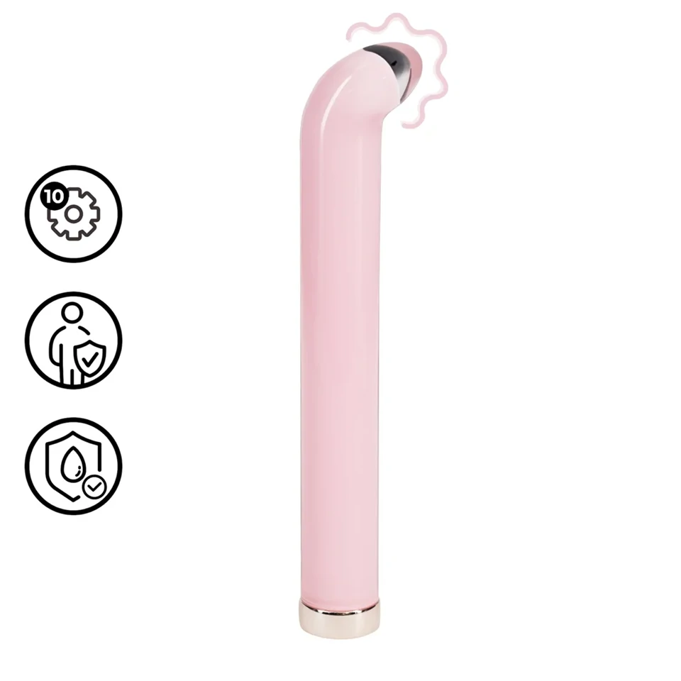 Loveline - G-pontos üveg vibrátor (rózsaszín)