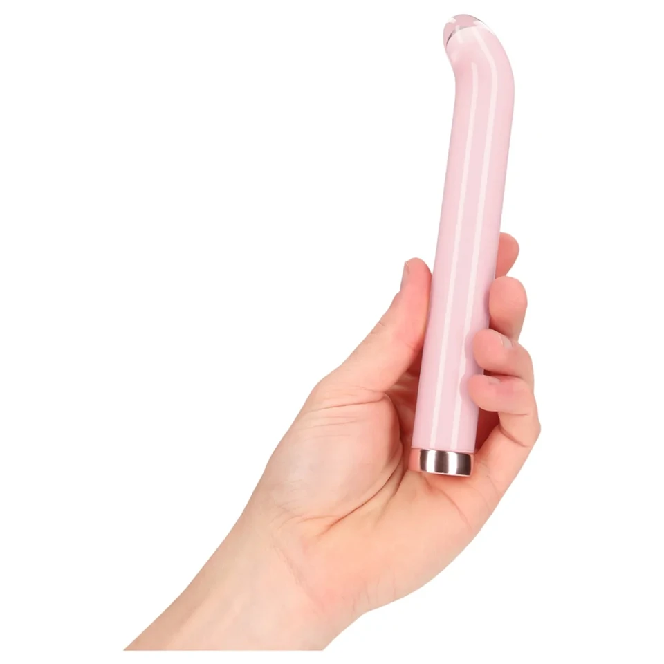 Loveline - G-pontos üveg vibrátor (rózsaszín)
