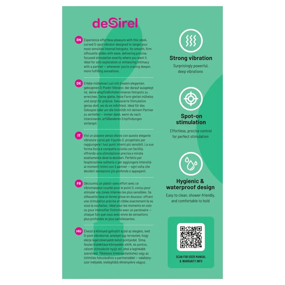 Desirel - akkus ívelt G-pont vibrátor (rózsaszín)