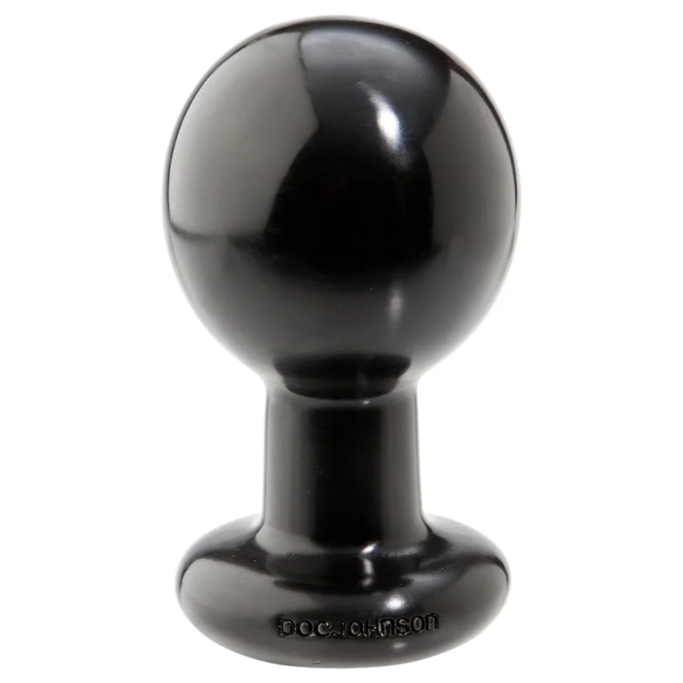 Doc Johnson The Classic - kerek anál plug (fekete) - L