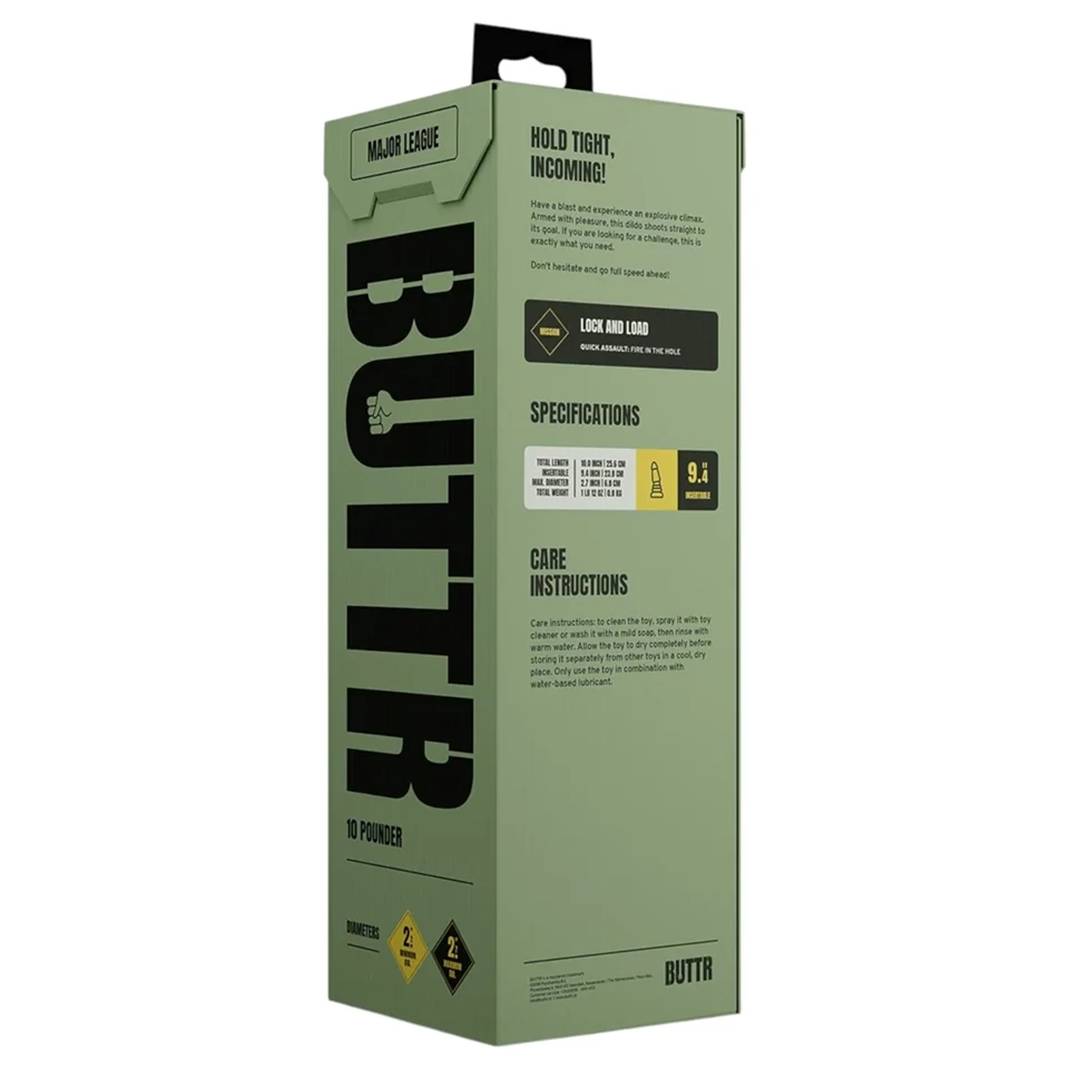 BUTTR Tactical II - óriás anál plug (fekete) - 26 cm