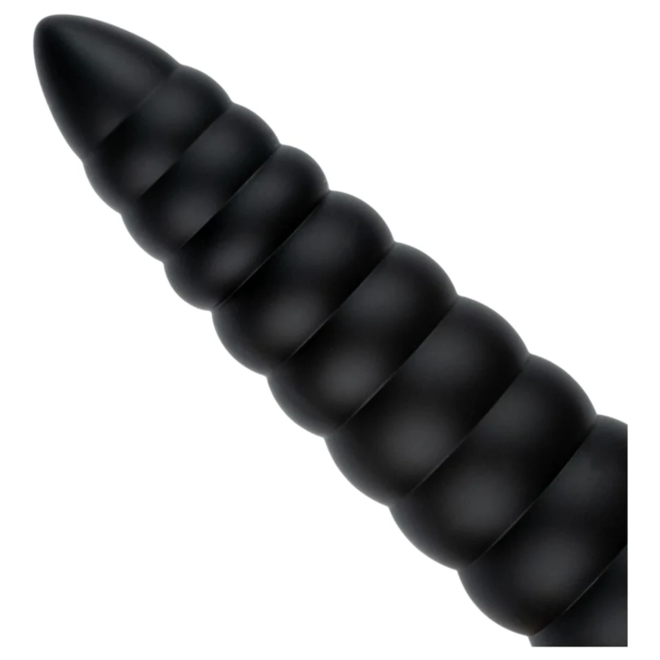 BUTTR Caterpiller - óriás anál plug (fekete) - 29 cm