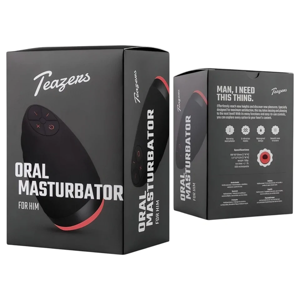 Teazers - melegítő funkciós műszáj maszturbátor (piros)