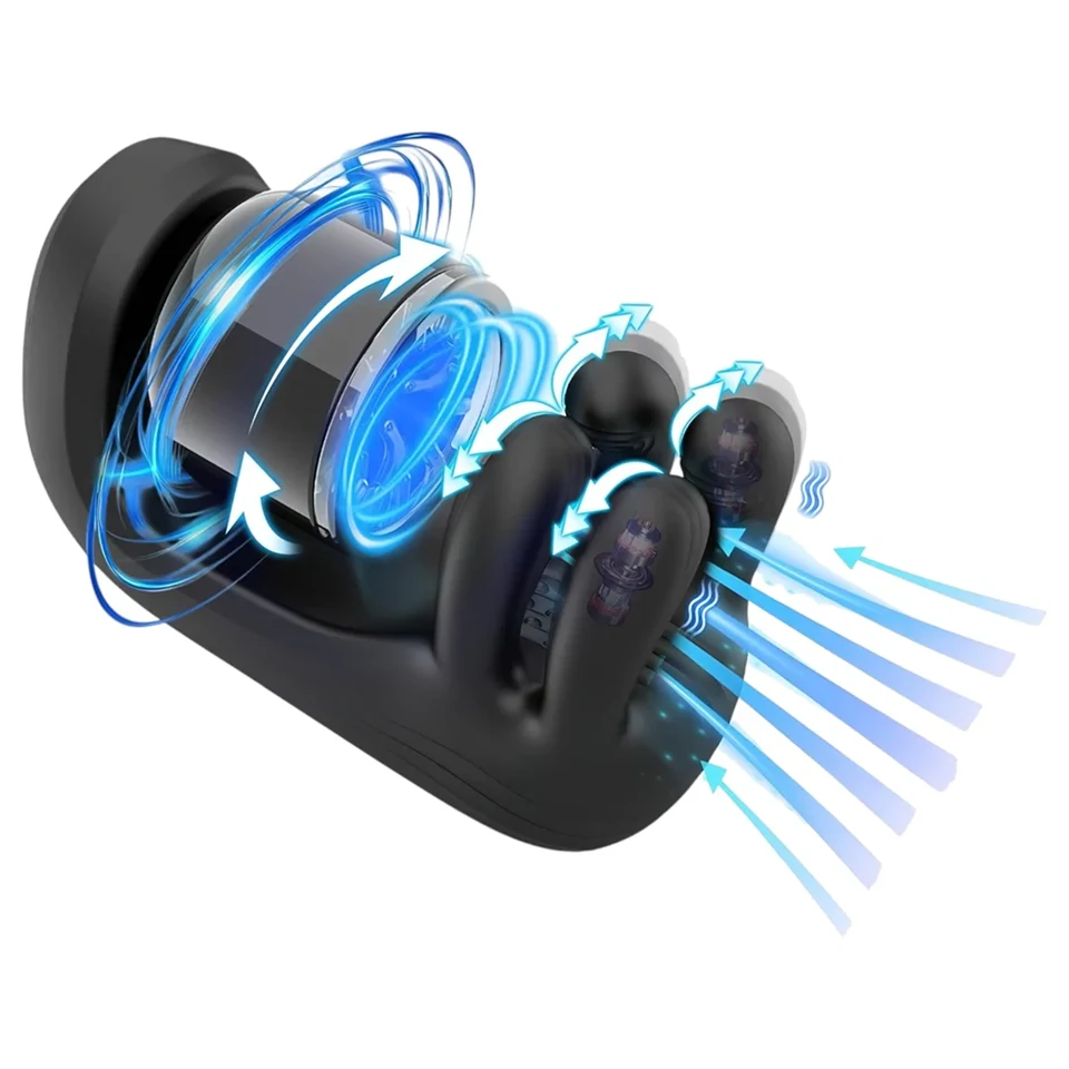 Titanz Auto Squeeze - automata maszturbátor (fekete)