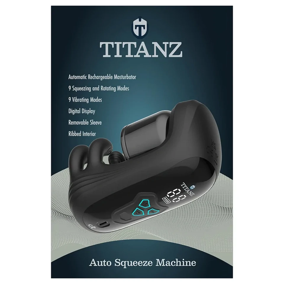 Titanz Auto Squeeze - automata maszturbátor (fekete)