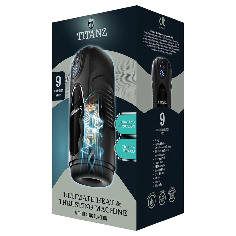 Titanz Ultimate Heat & Thrusting - automata maszturbátor (fekete)