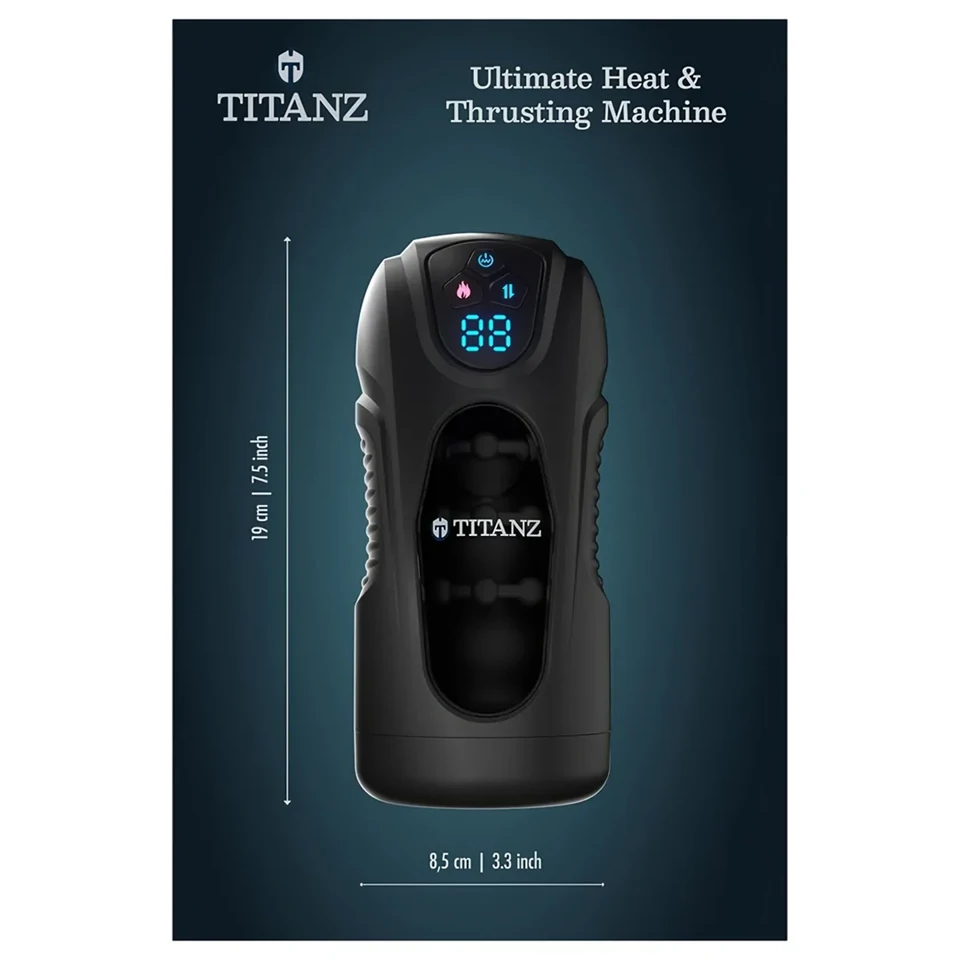 Titanz Ultimate Heat & Thrusting - automata maszturbátor (fekete)