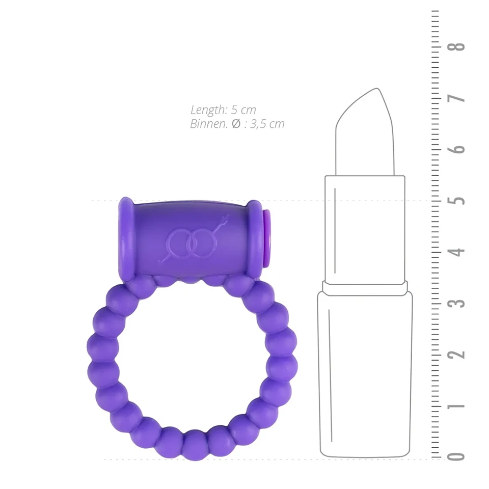 Easytoys - vibrációs péniszgyűrű (lila)